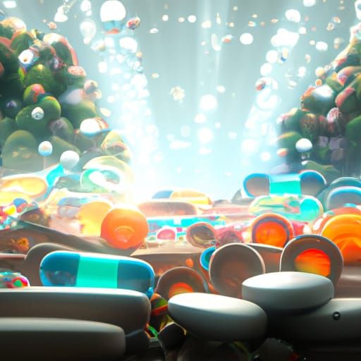 Dramatic Digital Painting of Pills