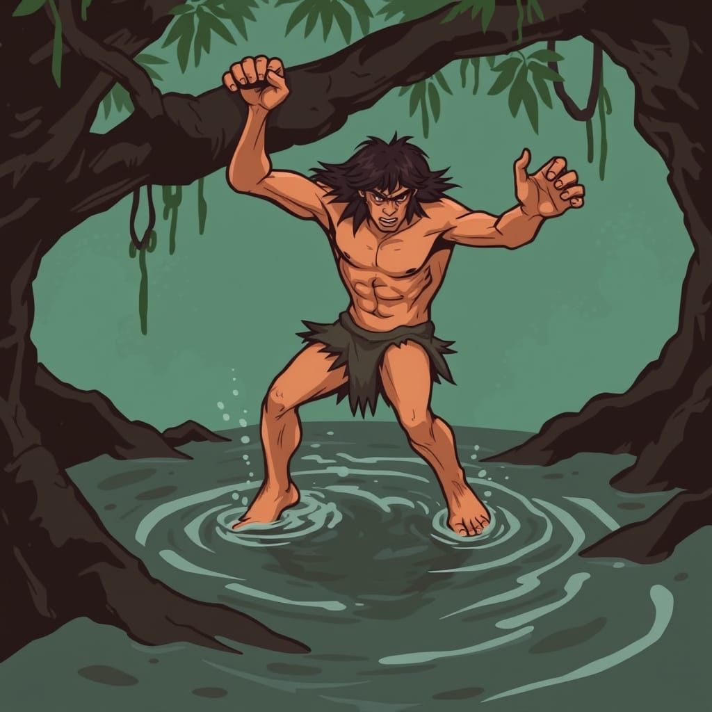 Tarzan Trapped in Tar Pit