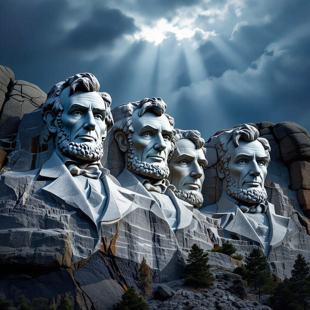 Mount Rushmore with Chuck Woolery, Lincoln, Massie, and Thom...