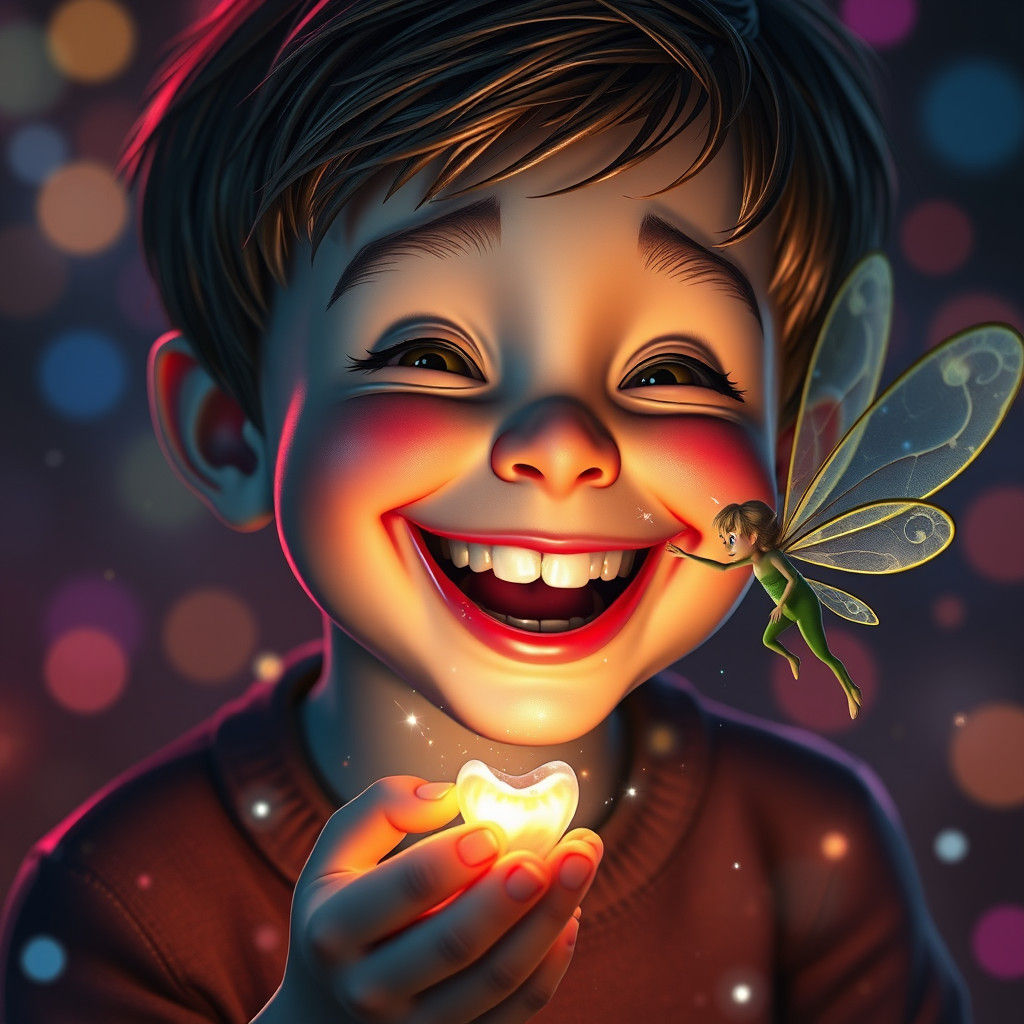 Boy Chasing Tooth Fairy: Fantasy Concept Art