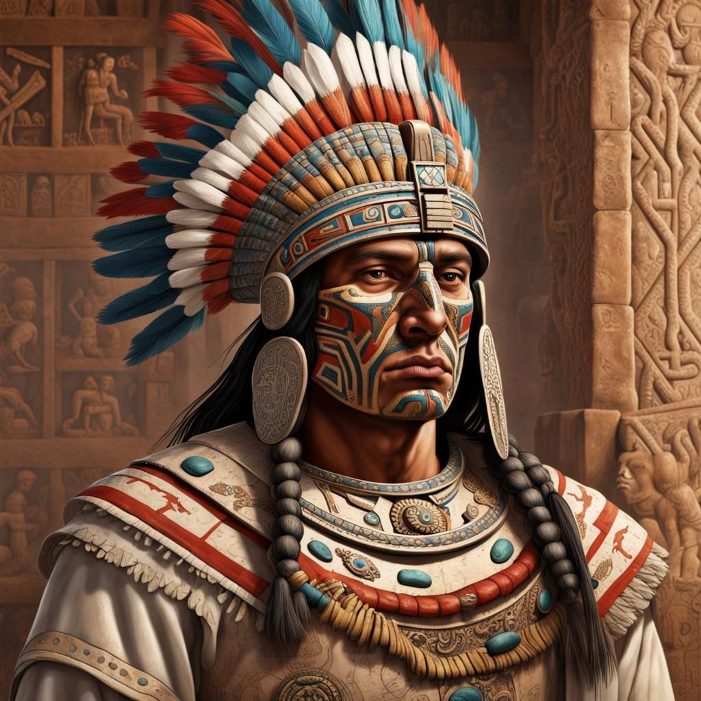 Aztec Senator in Medieval Times: Detailed Image