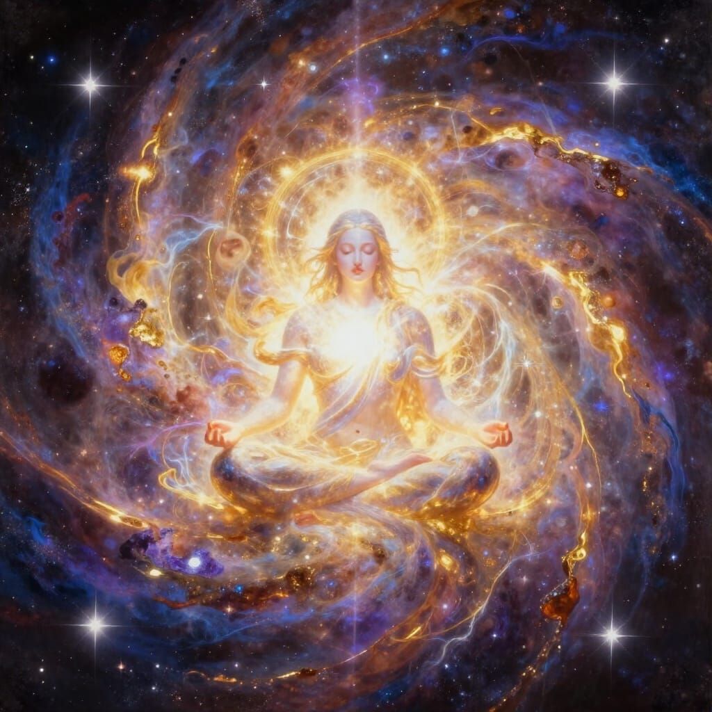 Cosmic Enlightenment: Divine Energy Explosion in Digital Pai...