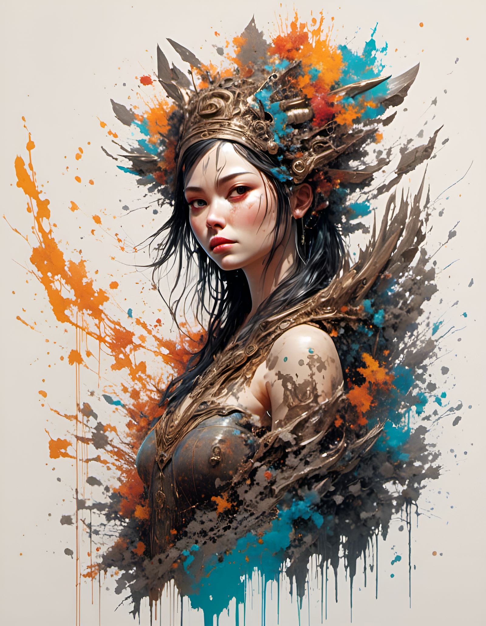 Fantasy Druid Illustration with Elegant Brushwork