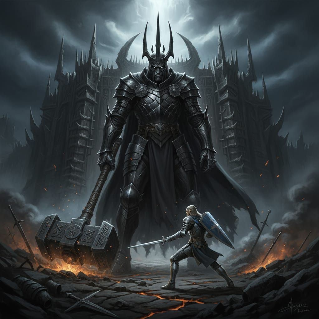 Fingolfin's Defiant Duel Against Morgoth
