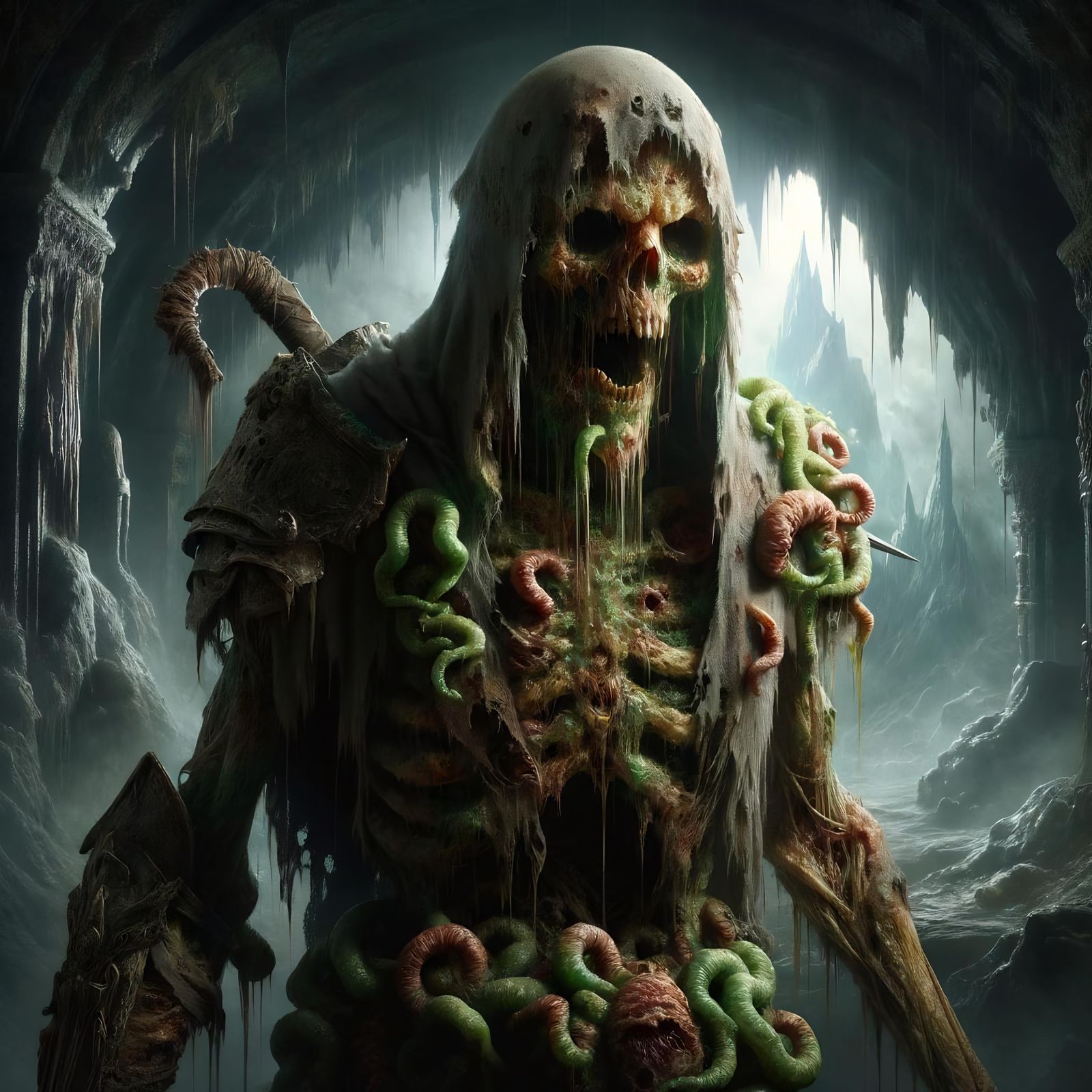 Spawn of Kyuss: Decayed Corpse in Cryptic Cavern