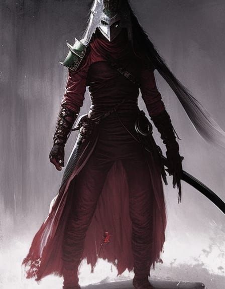 Hyperdetailed Norse Horror Woman with Katana