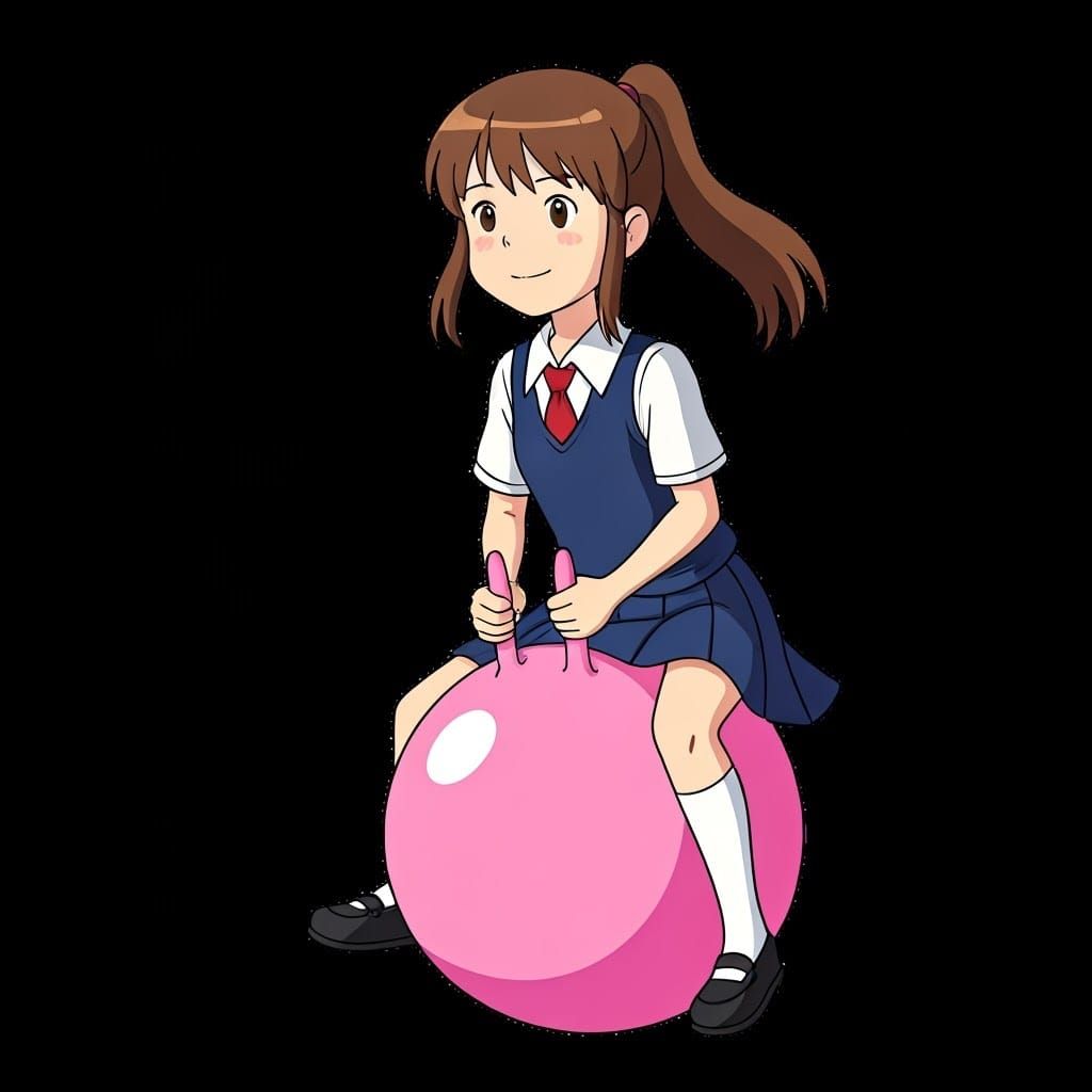 Haru Yoshioka Bouncing, Ghibli-Style Animation