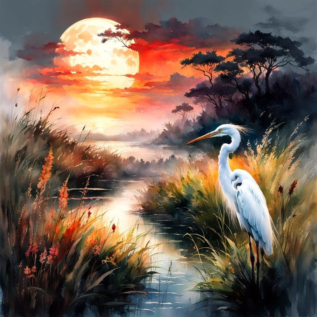 Whispering Reeds at Moonrise