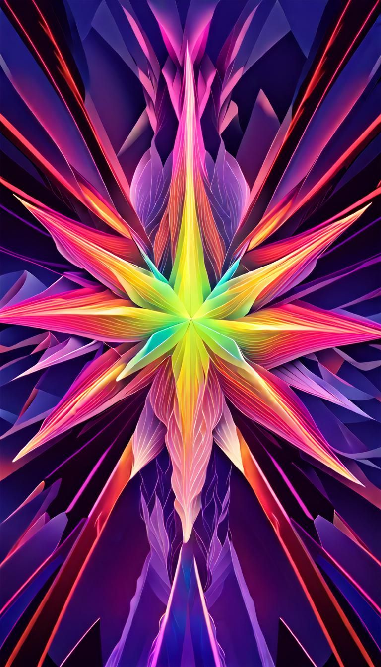 Exploding Star Pressure Wave with Neon Shading