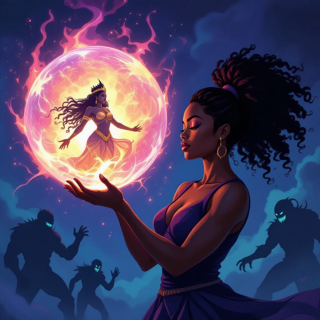 Black Goddess Unleashes Power in Epic Bookcover Art