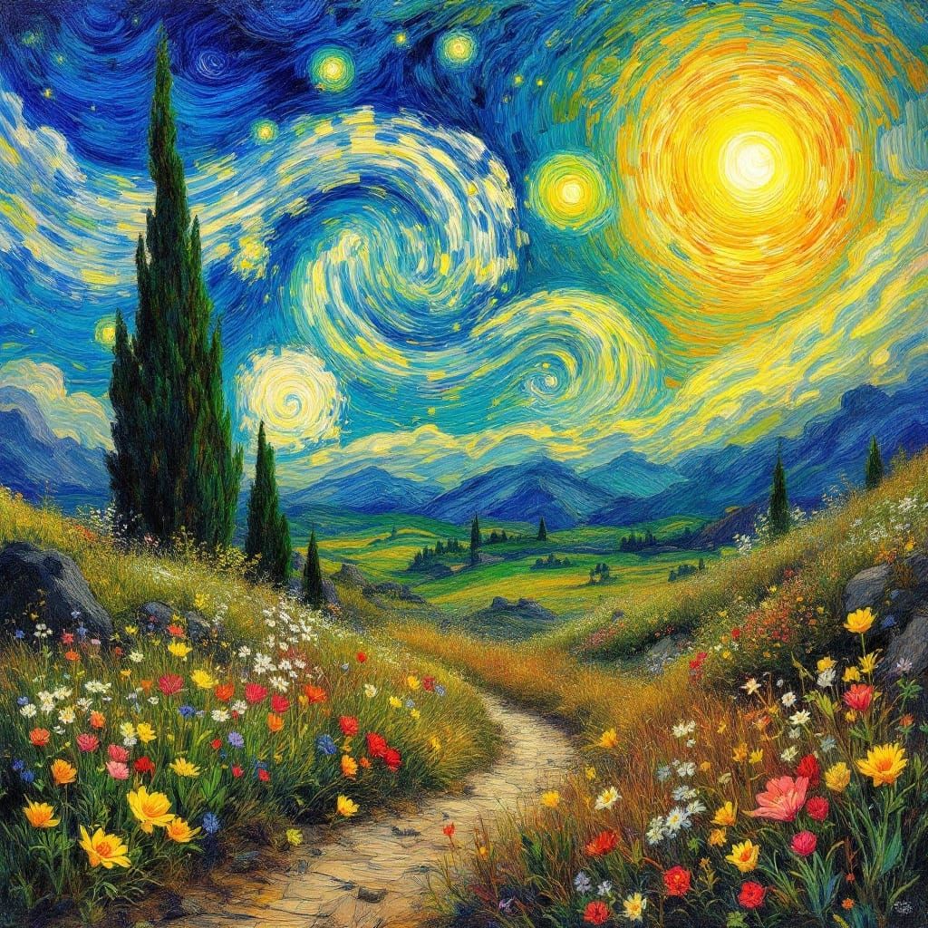 Fantasy Landscape as Post-Impressionist Dreamscape