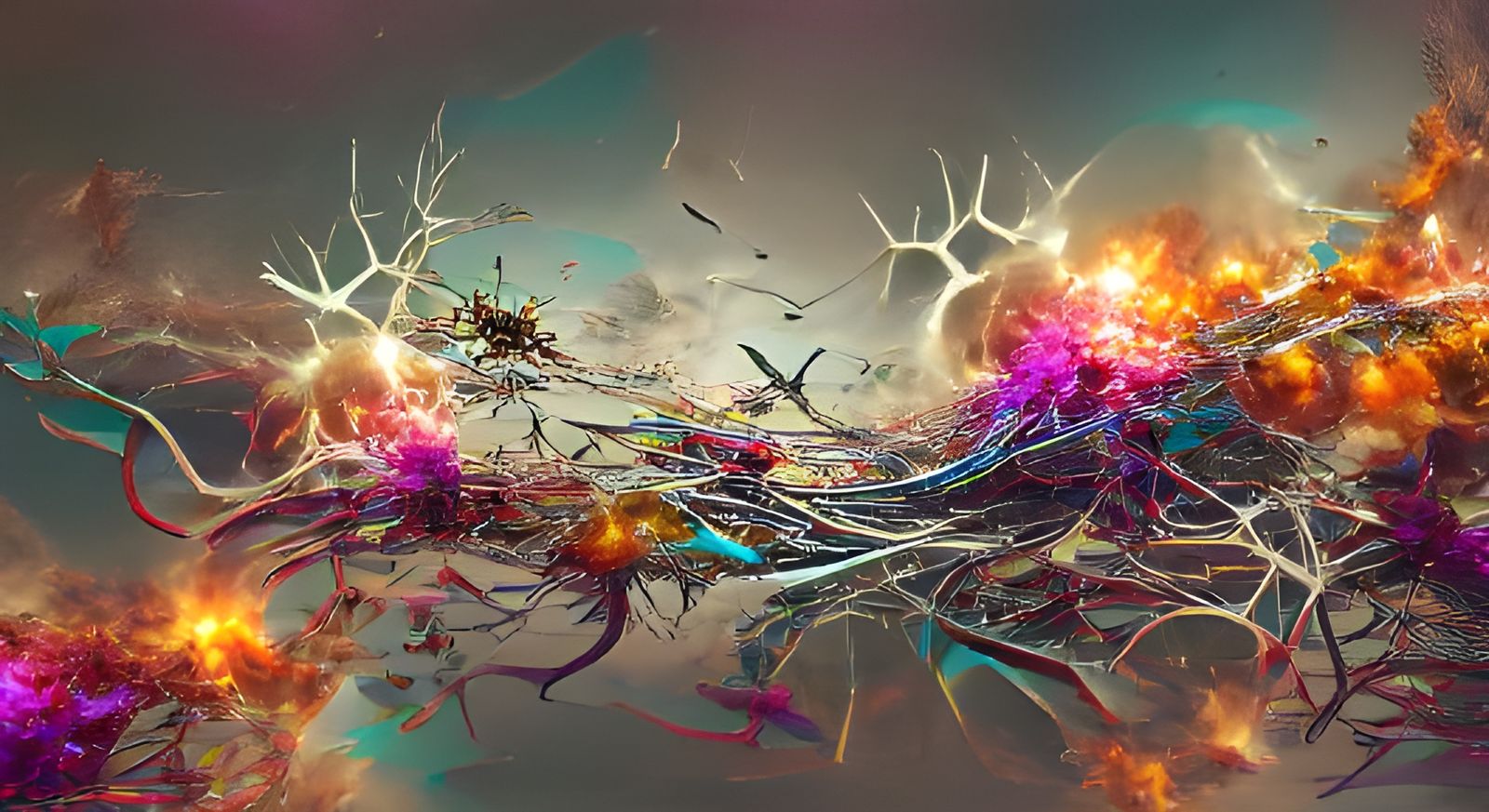 a fracturing thought process 8k resolution concept art
