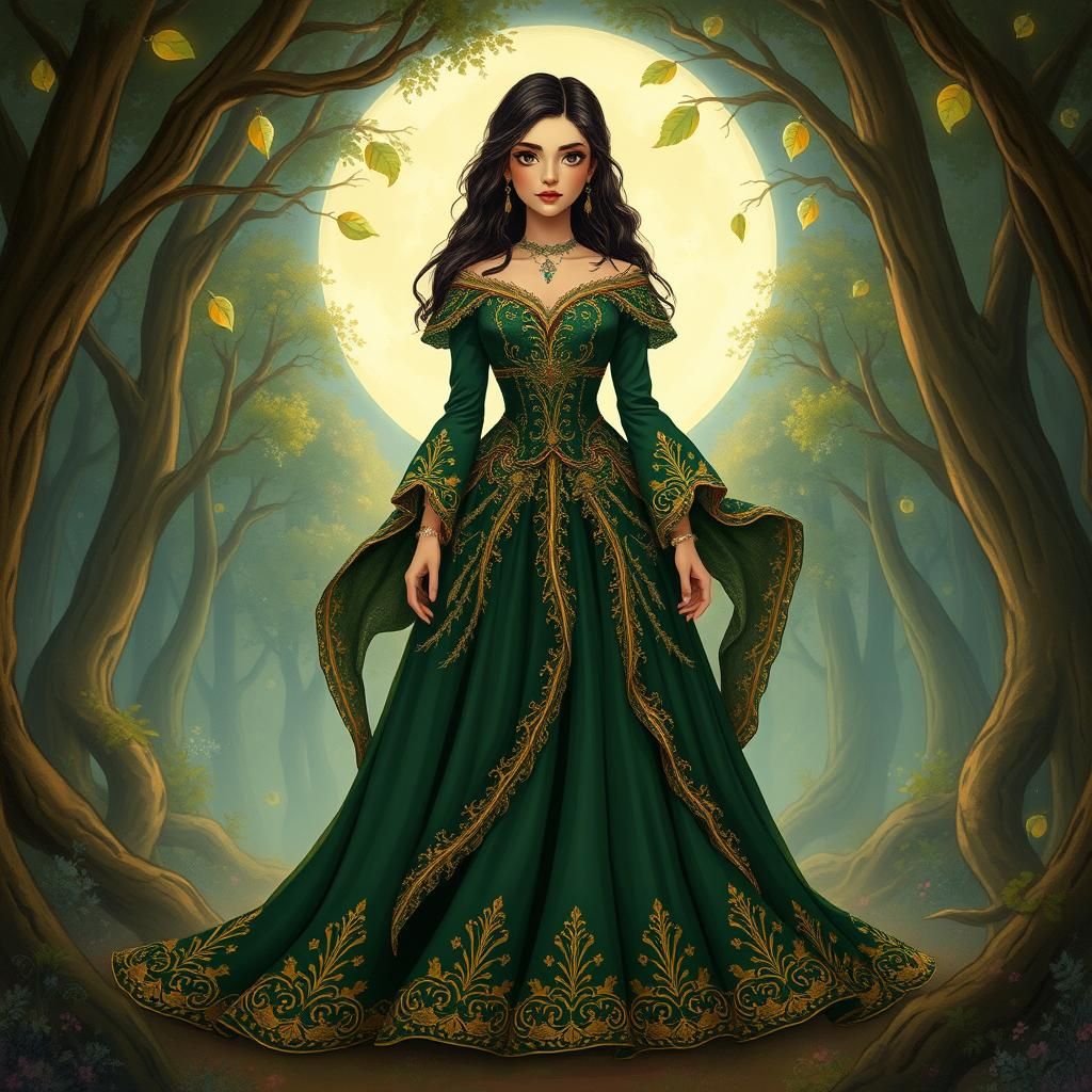Fiona the Resilient in Moonlit Forest