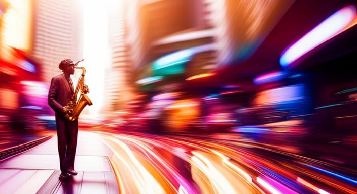 Sensational Saxophone Sculpture in Bohemian Colors