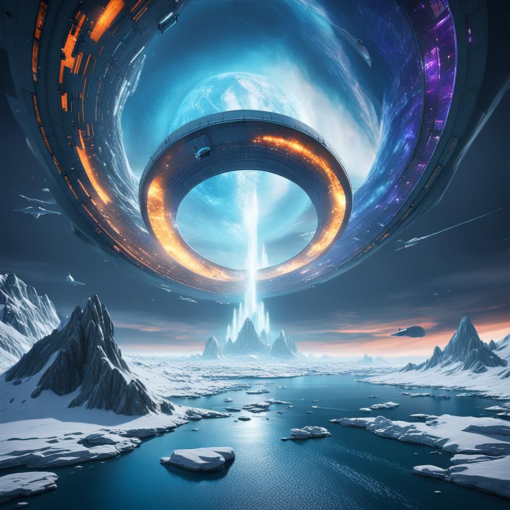 Greenland Arctic Gateway: Advanced Stealth Spacecraft in Mat...