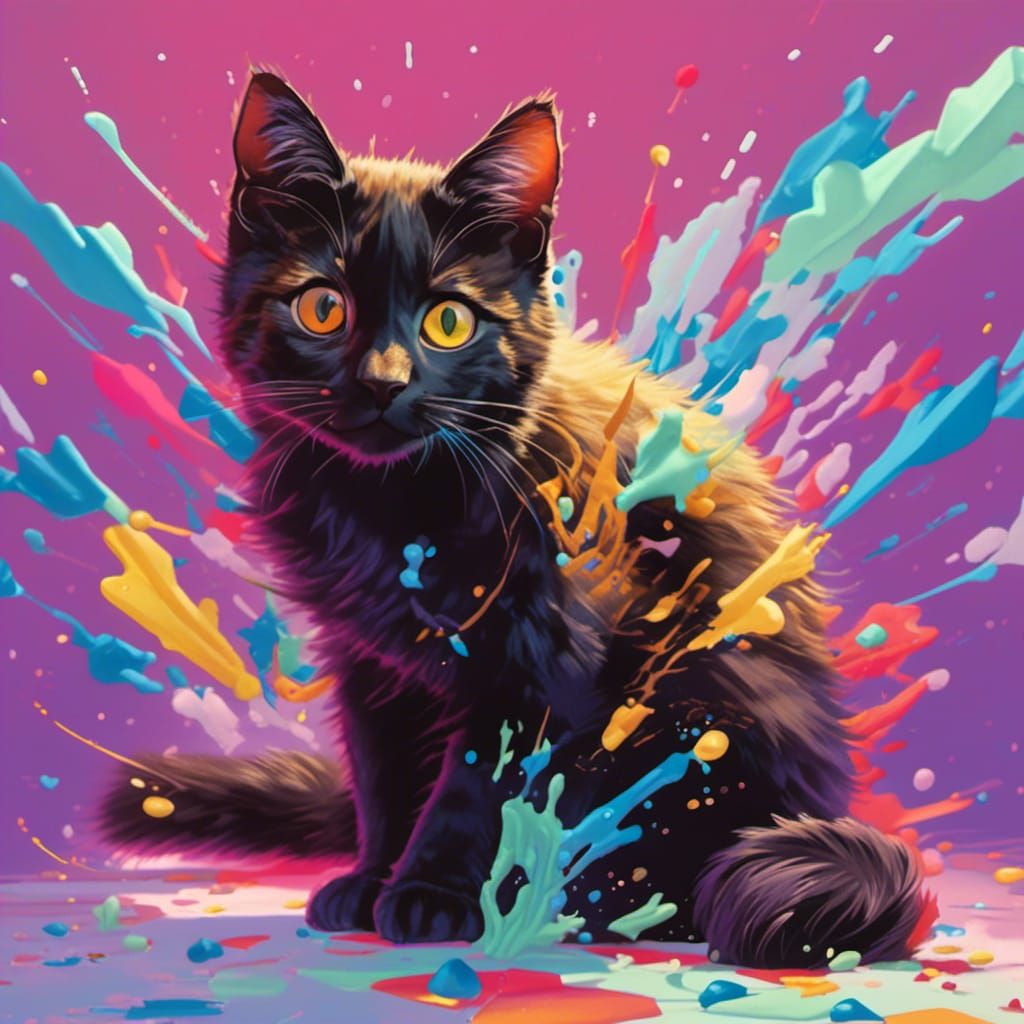 Hyperrealistic Splash Art of Pookie Hiding