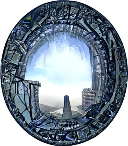 Haunted Alien Cityscape with Abandoned Buildings