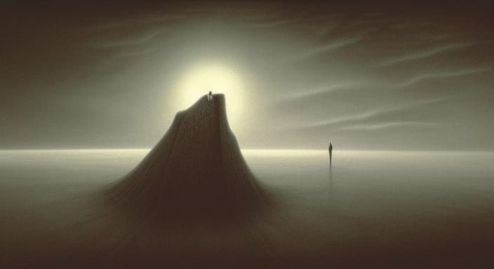 Ominous Dark Fantasy Netherworld Scene in Gothic Punk Style