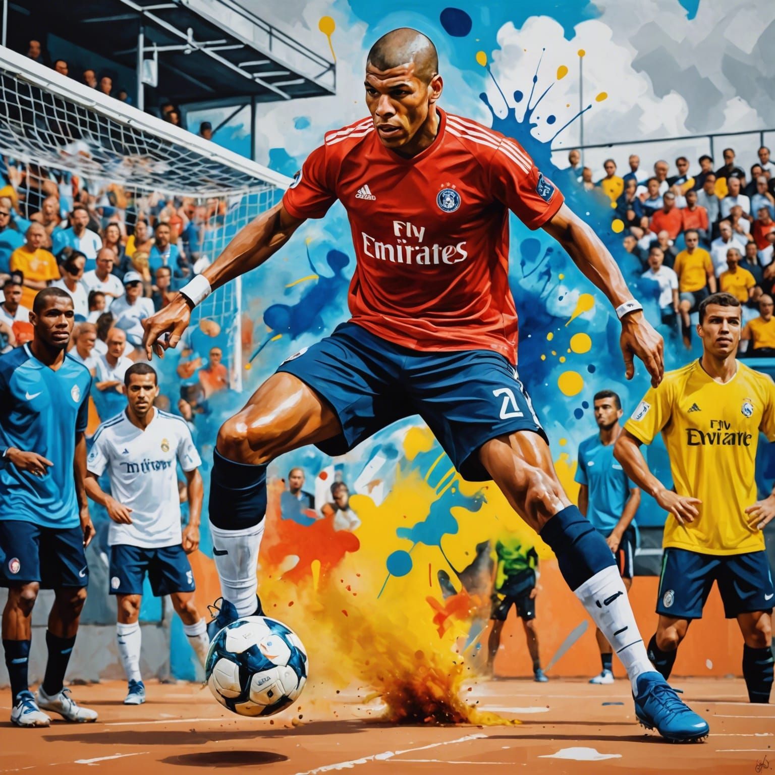Zidane vs. Mbappé: French Open Graffiti Art