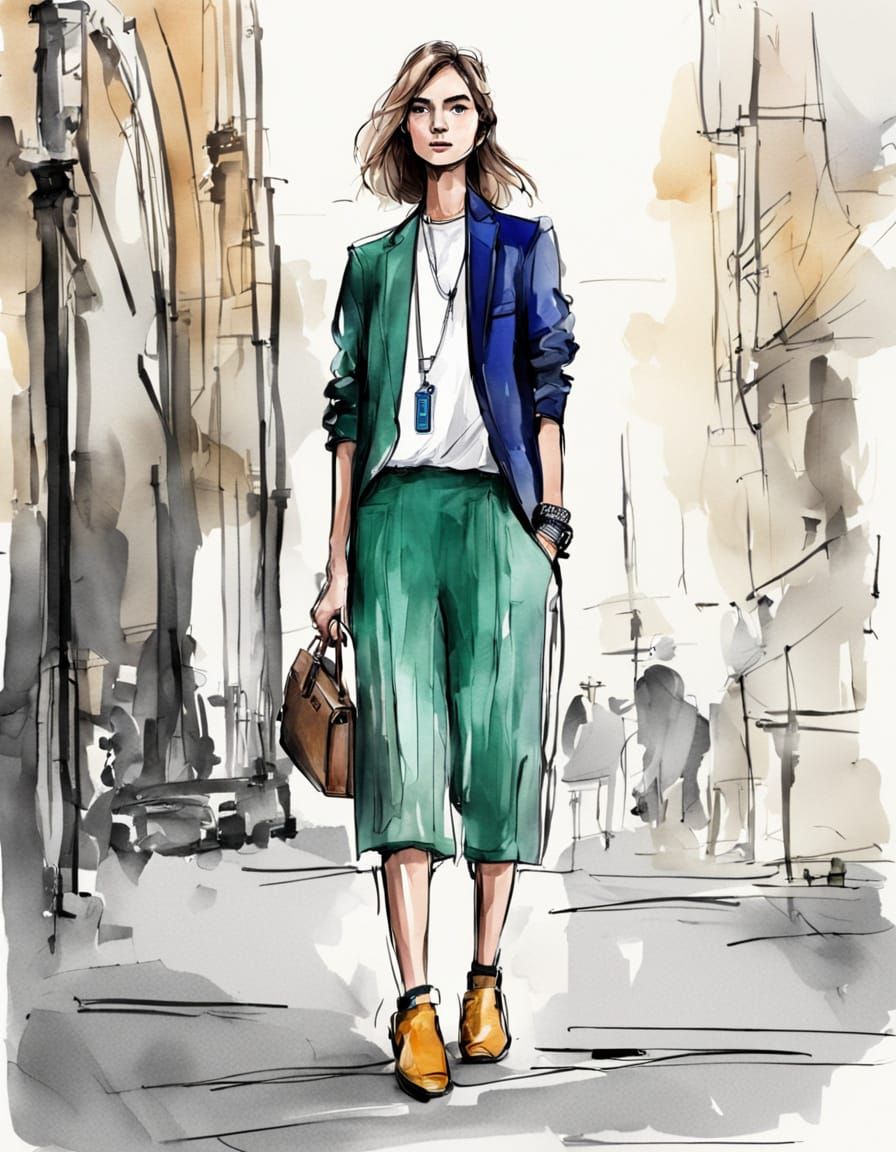 Runway Chic Outfit in Vibrant Colors