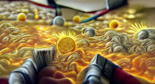 Detailed Painting of the Sun's Surface