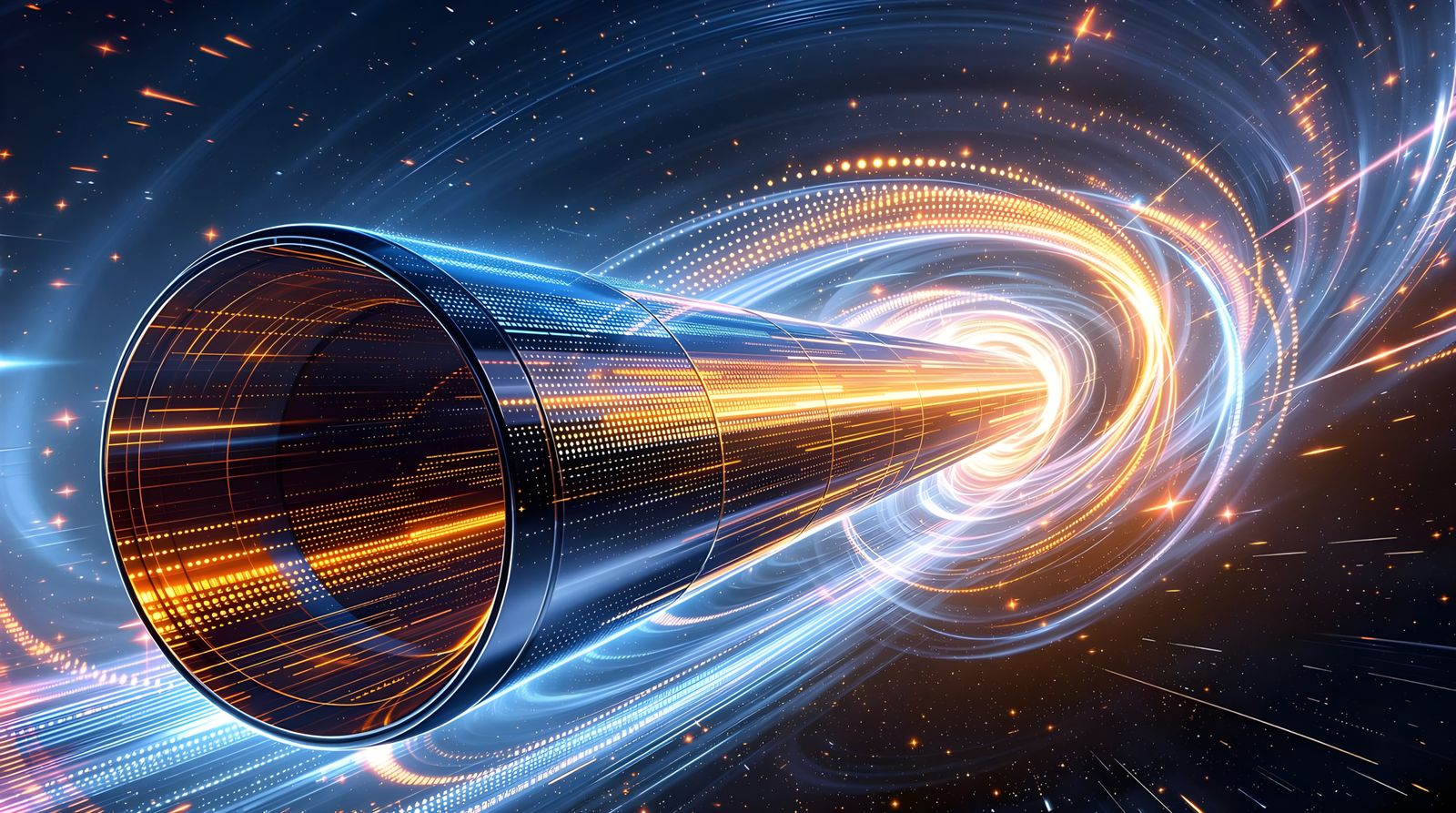 Chrome Cylinder in Hypersonic Cosmic Vortex