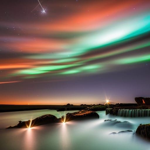 Breathtaking Hunter's Moon in Cosmic Digital Art