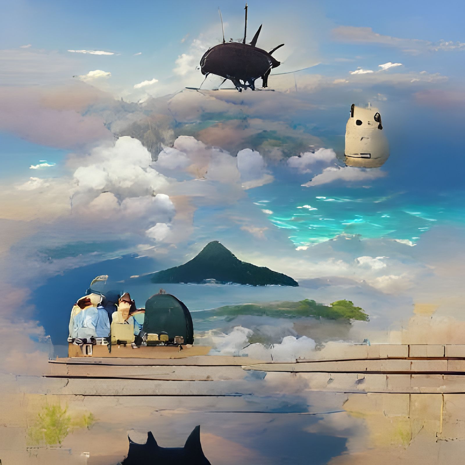 Enchanted Forest Scene in Studio Ghibli Style