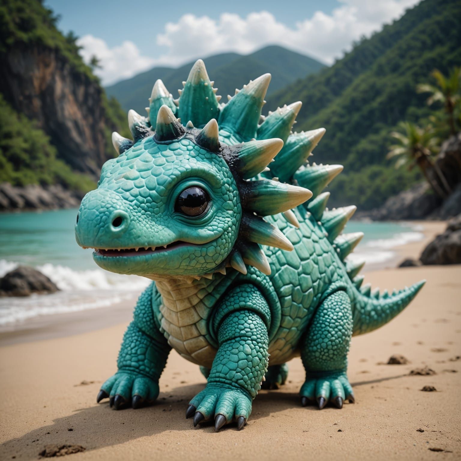 Vibrant Miniature Stegosaurus