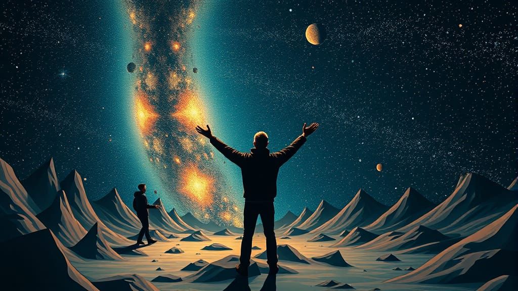 Interdimensional Traveler Radicalized in Cartoon Style