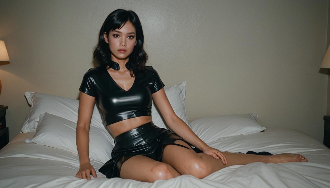 Female Avatar in Latex and Leather, Cinematic Style