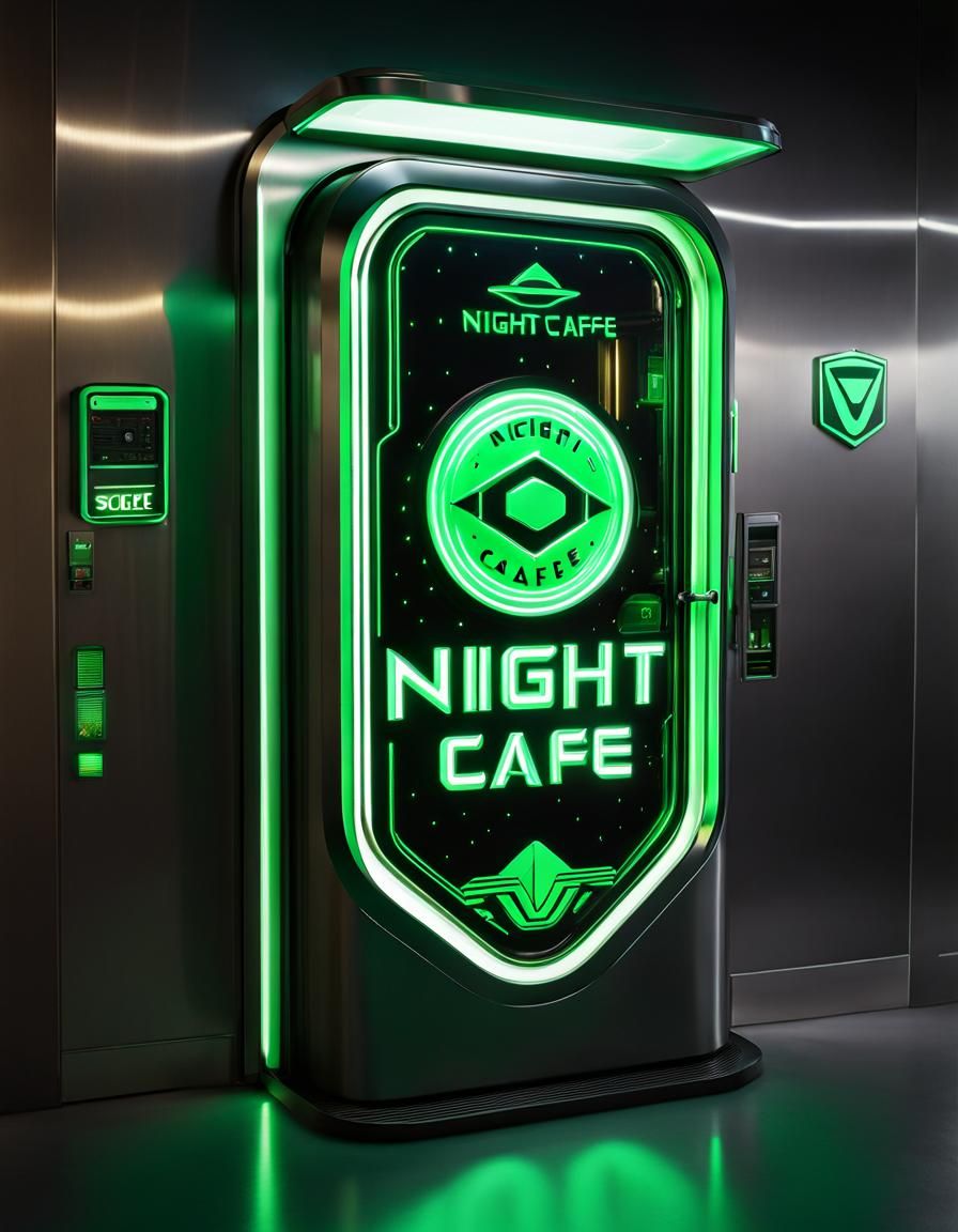 Night Cafe Emblem on Spaceship Door