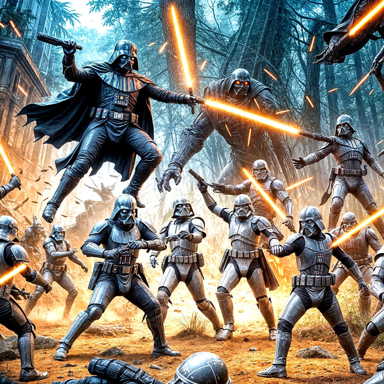 Darth Vader vs Predator: 3D Game Cinematic Battle