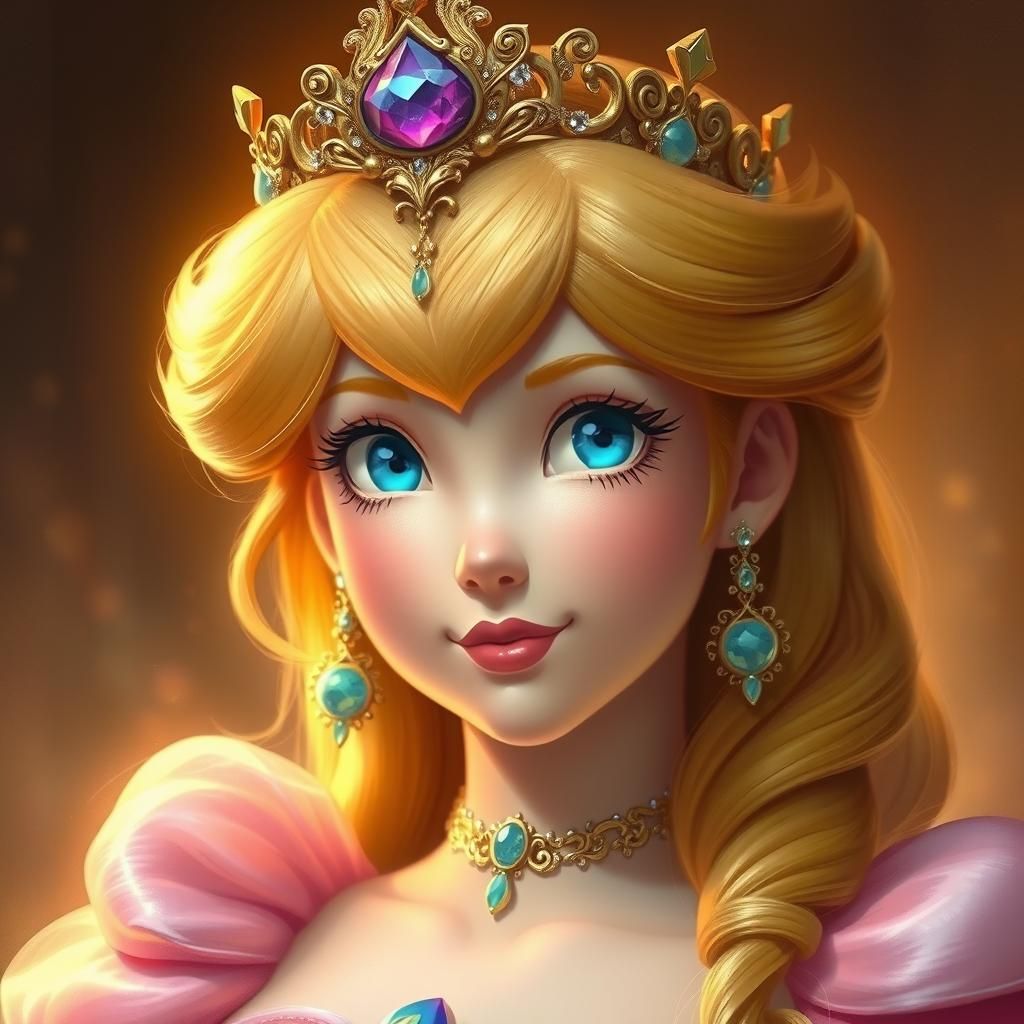 Princess Peach in Dreamy, Photorealistic Light