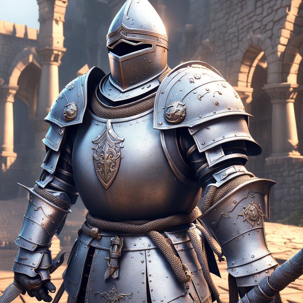 Young Knight in Trending 3D Art Style