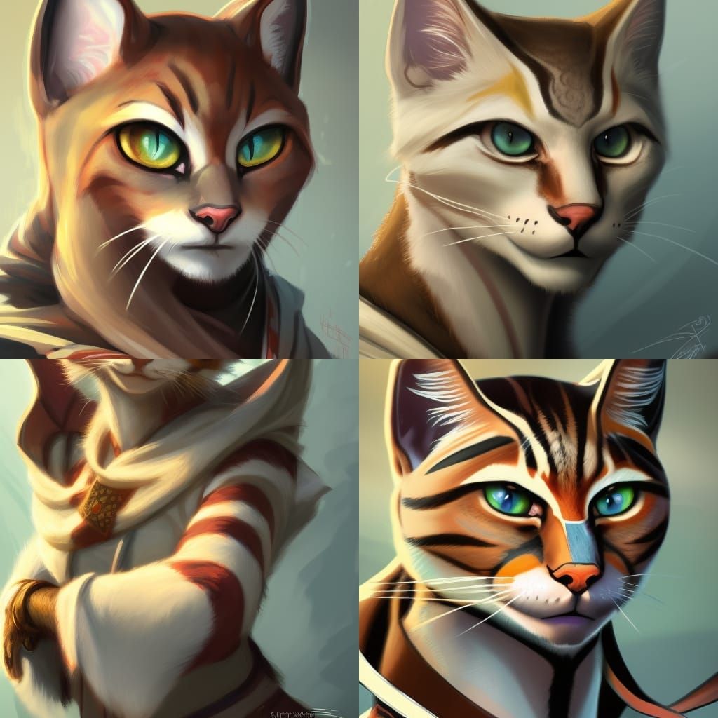 Tabaxi Rogue Portrait in Hyperrealistic Digital Art
