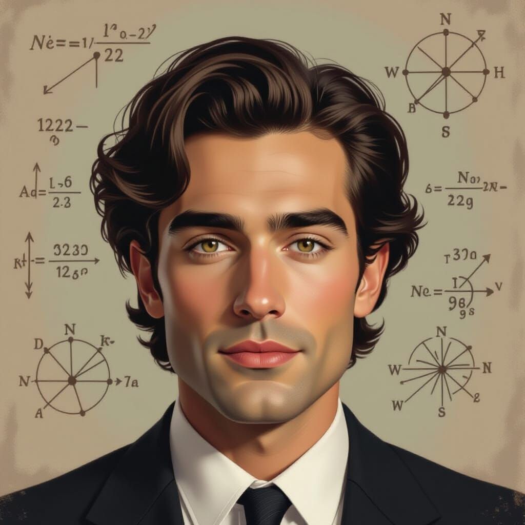 Portrait of Genius with Profound Intellect