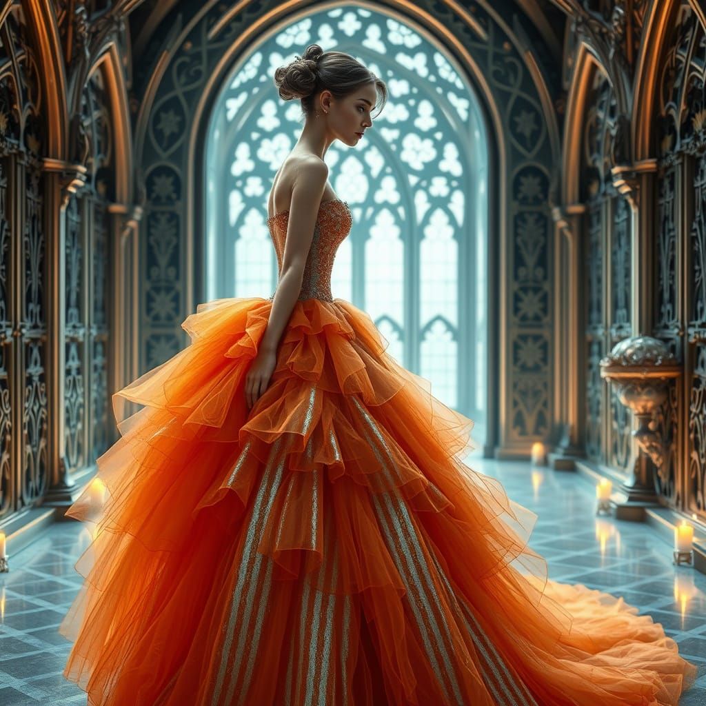 Gothic Fairy Tale Beauty in Victorian Mourning Attire