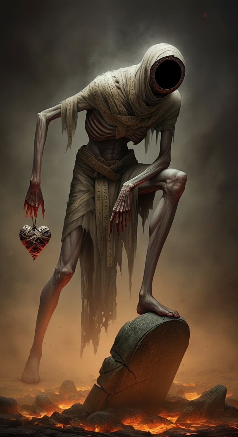 Surreal Ritual Figure with Soul-Knot Relic