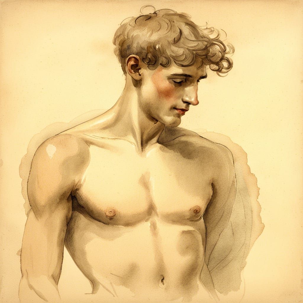 Figure Sketch in Rodin's Style