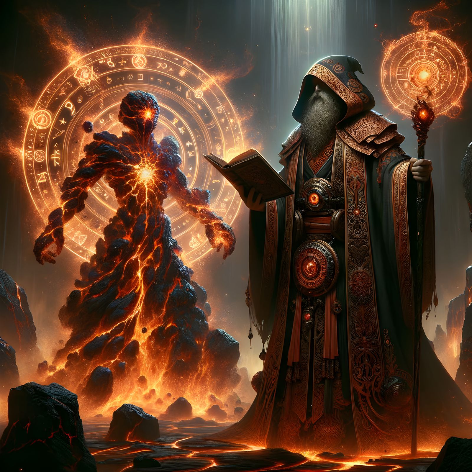 Magma Archmagi: Epic Fantasy Concept Art