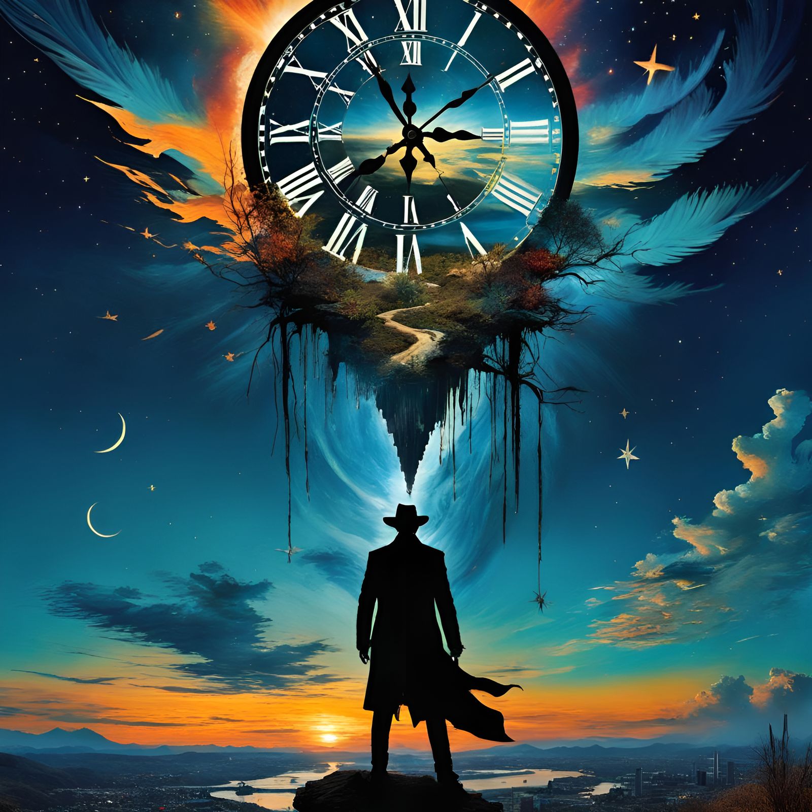 Surreal Double Exposure Fantasy Art Illustration