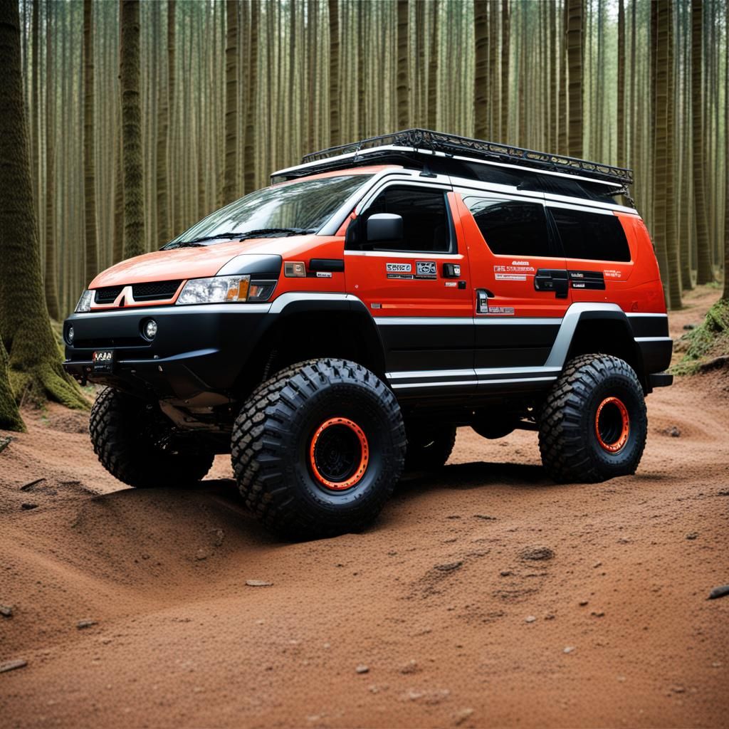 Mitsubishi Delica Monster Truck Transformation