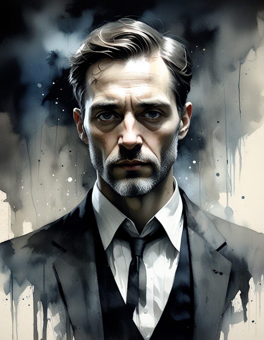 Gatsby in Moonlit Night, a 1920s Gentleman in Resplendent At...