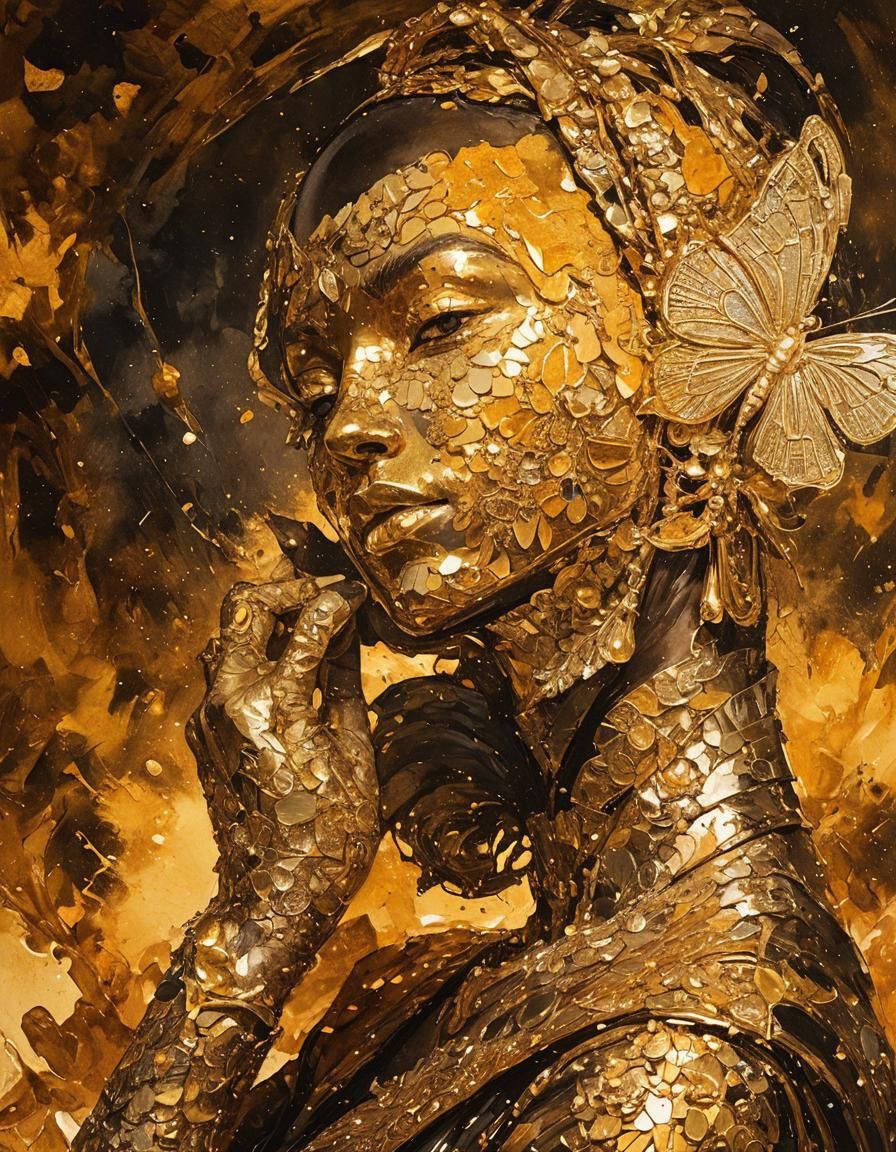 Abstract Field of Gold