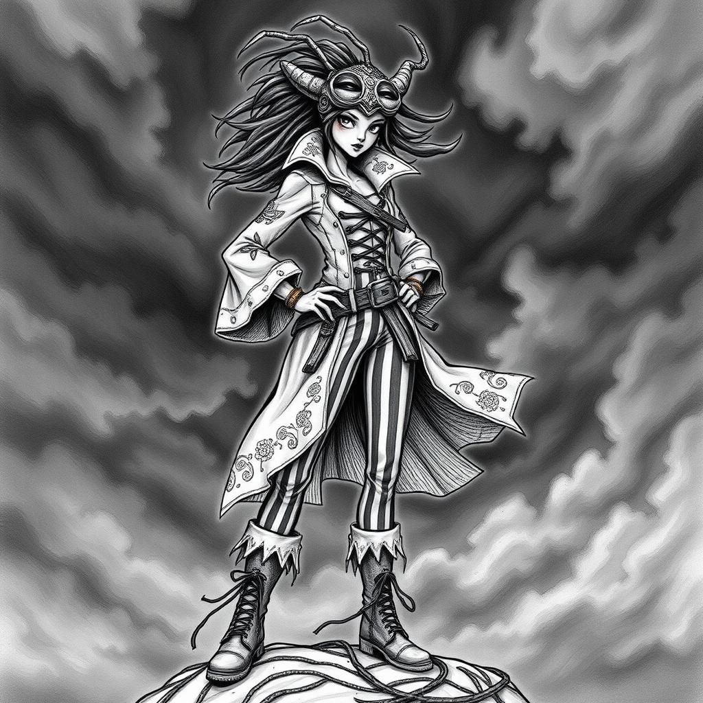 The intelligent, uneducated female Venonat-morph zepplin pir...