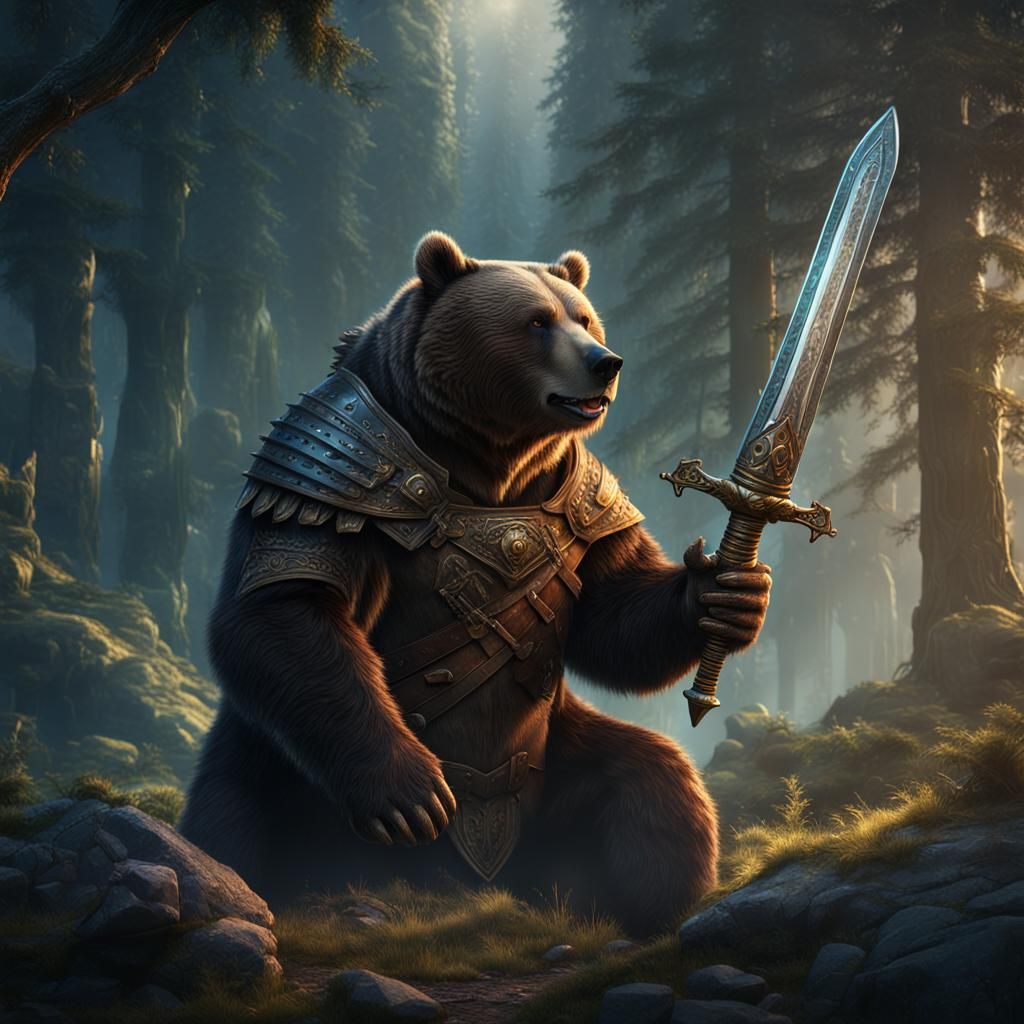 Bear with Sword: Fantasy Concept Art