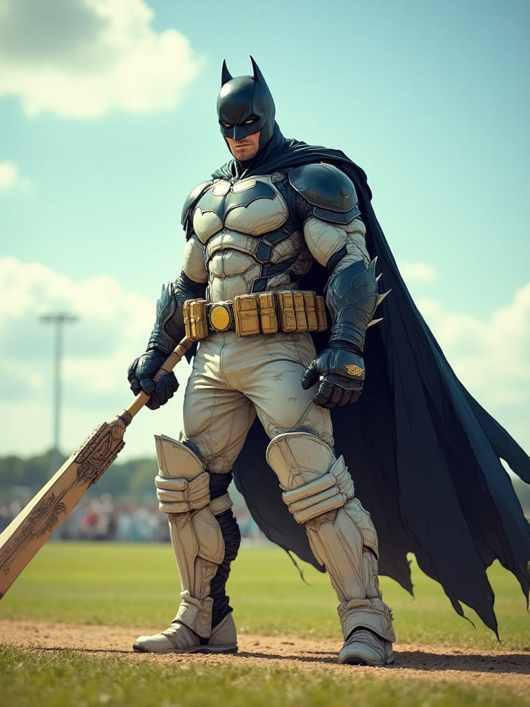 Batman as Cricket Player: A Superhero Mashup