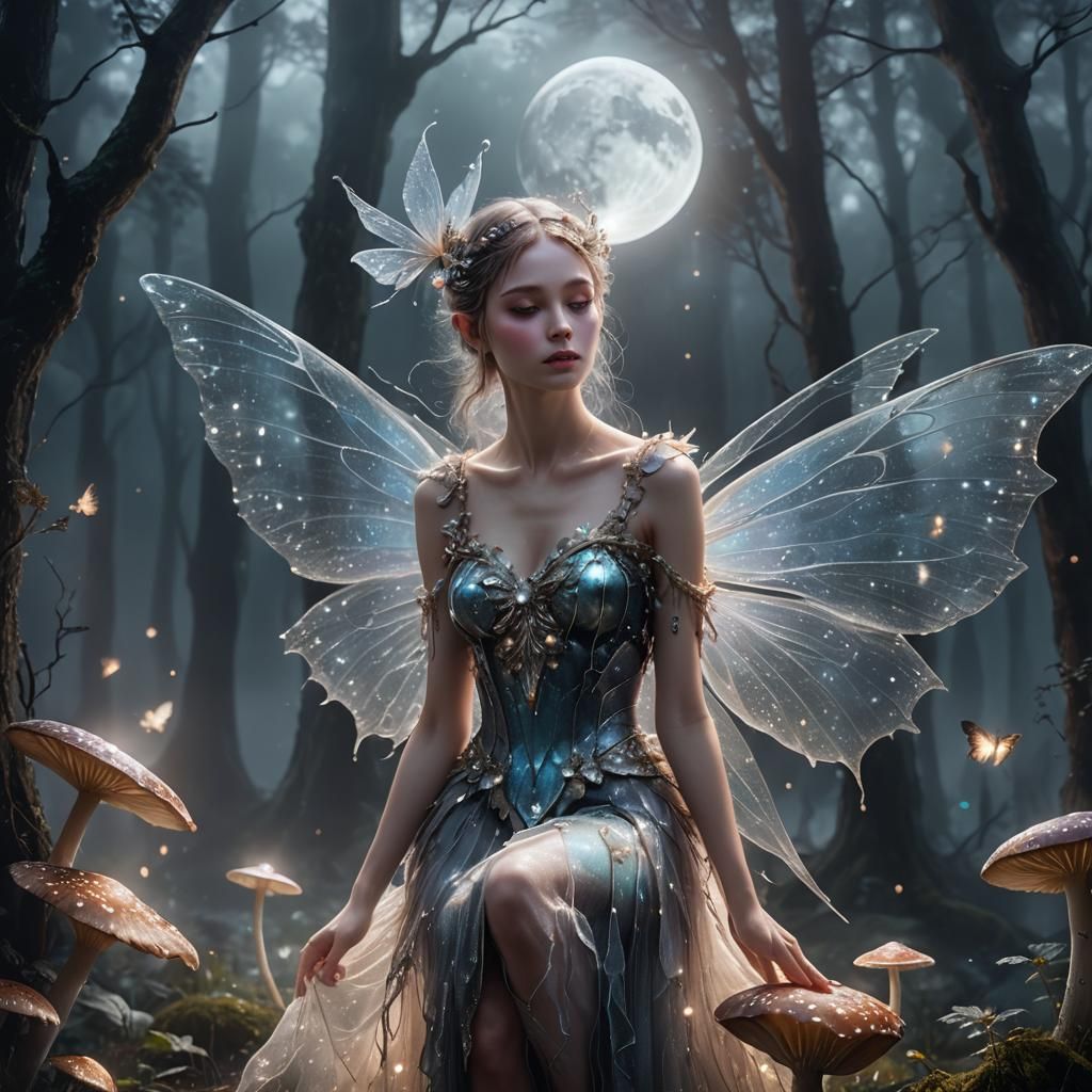 Mystical Moon Fairy in Enchanting Forest