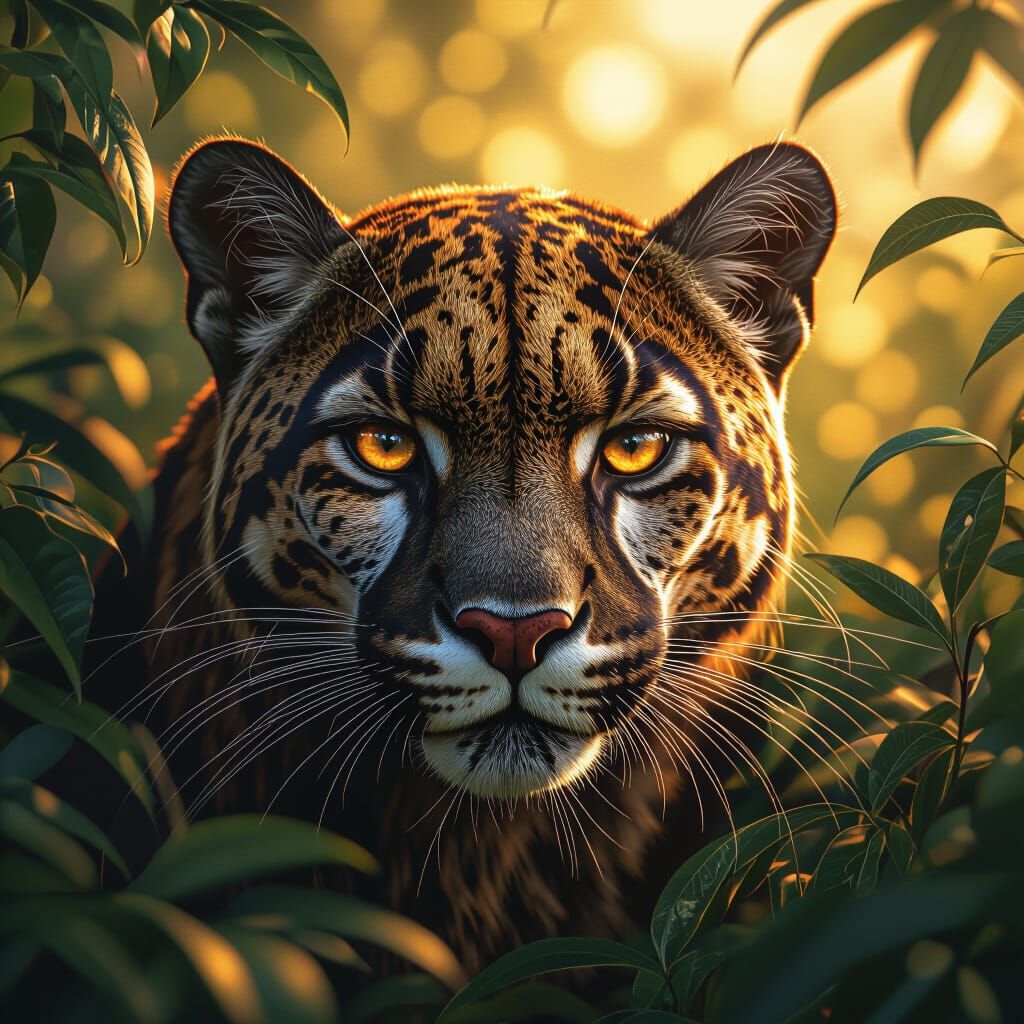 Majestic Florida Panther Head in Detailed Matte Painting